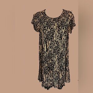 Silence + Noise Swingy Asymmetrical Hem Mini Dress